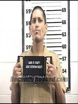 Booking photo from Santa Fe County, New Mexico