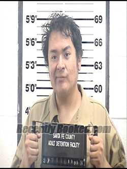 Booking photo from Santa Fe County, New Mexico
