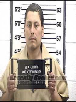 Booking photo from Santa Fe County, New Mexico