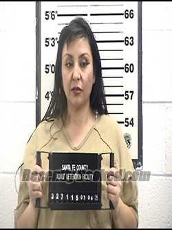 Booking photo from Santa Fe County, New Mexico