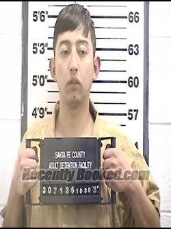 Booking photo from Santa Fe County, New Mexico