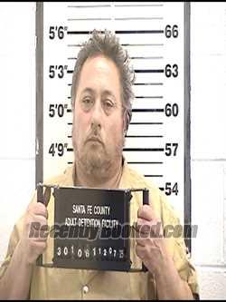 Booking photo from Santa Fe County, New Mexico