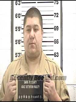Booking photo from Santa Fe County, New Mexico