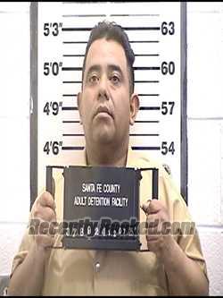 Booking photo from Santa Fe County, New Mexico