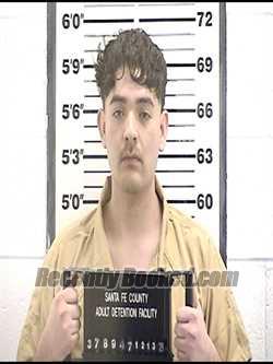 Booking photo from Santa Fe County, New Mexico