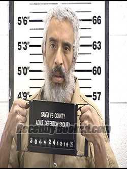 Booking photo from Santa Fe County, New Mexico