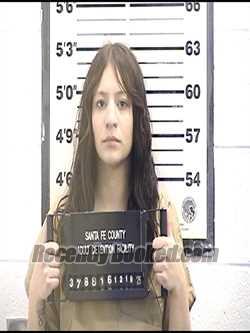 Booking photo from Santa Fe County, New Mexico