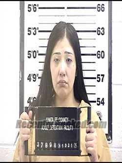 Booking photo from Santa Fe County, New Mexico