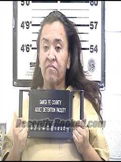 Booking photo from Santa Fe County, New Mexico