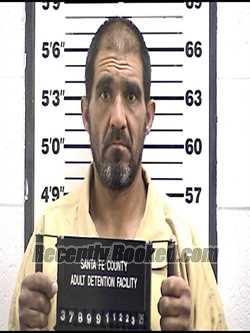 Booking photo from Santa Fe County, New Mexico