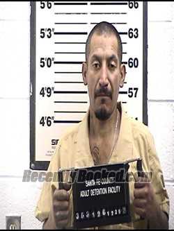 Booking photo from Santa Fe County, New Mexico