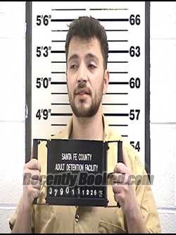 Booking photo from Santa Fe County, New Mexico