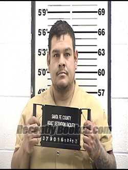 Booking photo from Santa Fe County, New Mexico