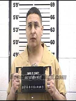 Booking photo from Santa Fe County, New Mexico