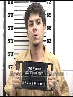 Booking photo from Santa Fe County, New Mexico