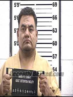 Booking photo from Santa Fe County, New Mexico