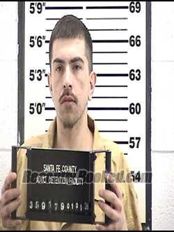 Booking photo from Santa Fe County, New Mexico