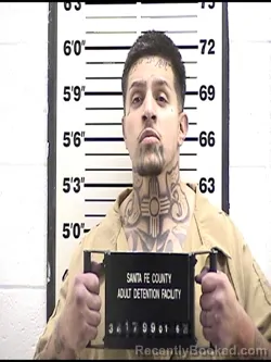 Booking photo from Santa Fe County, New Mexico