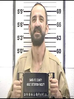 Booking photo from Santa Fe County, New Mexico