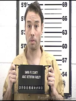 Booking photo from Santa Fe County, New Mexico