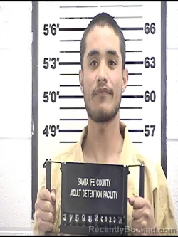 Booking photo from Santa Fe County, New Mexico