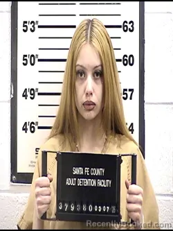 Mugshot of CLAUDIA ROMERO booked in Santa Fe County, New Mexico on March 8, 2026