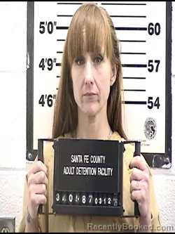 Mugshot of AMBER MARIE WHARTON booked in Santa Fe County, New Mexico on March 12, 2026