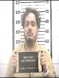 Mugshot of WILLIAM AARON ORTEGA booked in Santa Fe County, New Mexico on March 17, 2026