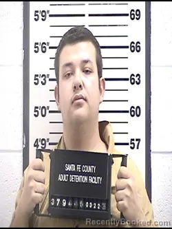 Mugshot of BEN ISAAC GUTIERREZ booked in Santa Fe County, New Mexico on March 22, 2026