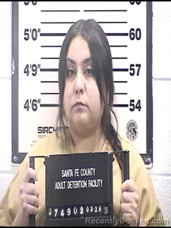 Mugshot of DESTINY ESCOBAR booked in Santa Fe County, New Mexico on March 28, 2026