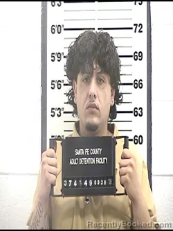 Mugshot of SANTOS BEN ATENCIO booked in Santa Fe County, New Mexico on March 28, 2026