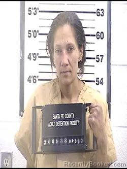 Mugshot of CHRISTINA YBARRA booked in Santa Fe County, New Mexico on April 1, 2026