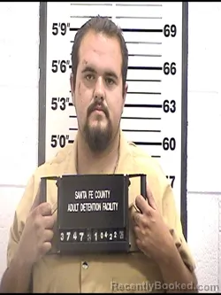 Mugshot of JOSHUA ABRHAM VELARDE booked in Santa Fe County, New Mexico on April 22, 2026