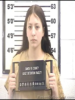 Mugshot of JAZMINE JOLENE MARTINEZ booked in Santa Fe County, New Mexico on May 5, 2026