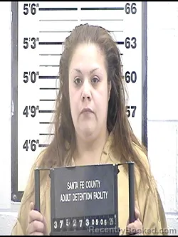 Mugshot of BRITTNEY NICHOLE BOWKER booked in Santa Fe County, New Mexico on May 5, 2026