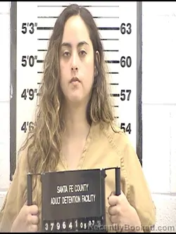 Mugshot of DAYNA ESTEFANIA GONZALEZ CHACON booked in Santa Fe County, New Mexico on May 7, 2026