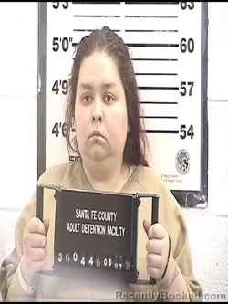 Mugshot of MARIAH A WHEELER booked in Santa Fe County, New Mexico on May 7, 2026