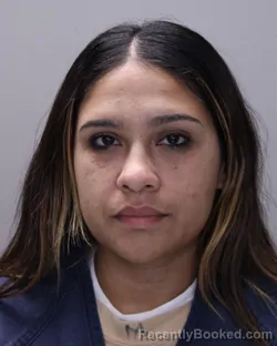 Mugshot of Nohely Karina Izquieta booked in Ontario County, New York on August 16, 2026