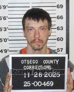 Booking photo from Otsego County, New York