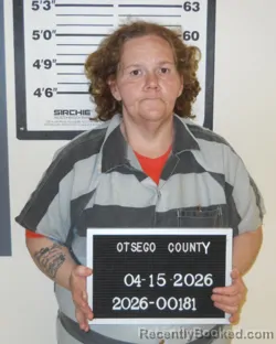 Mugshot of JACQUELINE RENEE BARKMAN booked in Otsego County, New York on April 15, 2026