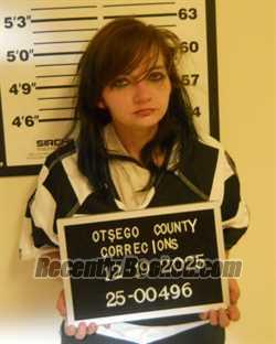 Booking photo from Otsego County, New York