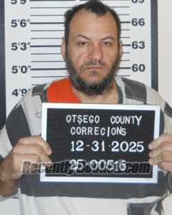 Booking photo from Otsego County, New York