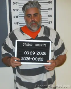 Mugshot of JUAN ORTEGA booked in Otsego County, New York on March 29, 2026