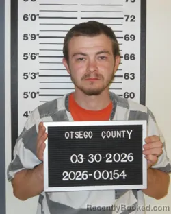 Mugshot of ZACHARY KANEG booked in Otsego County, New York on March 30, 2026