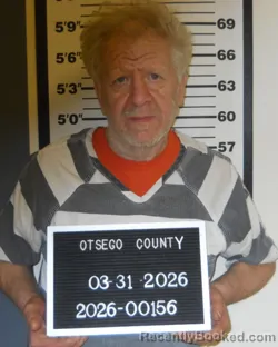 Mugshot of GREGORY EUGENE ANGELOS booked in Otsego County, New York on March 31, 2026