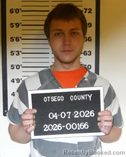 Mugshot of COLBY JAMES GRAVELIN booked in Otsego County, New York on April 8, 2026