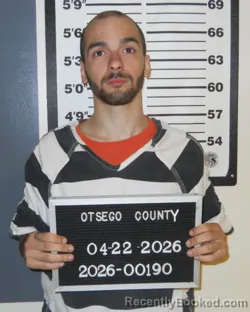 Mugshot of ANGEL BORDONADA ABRAHAM booked in Otsego County, New York on April 22, 2026