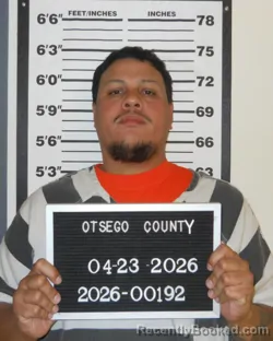Mugshot of CHRISTIAN JOEL FERREIRA booked in Otsego County, New York on April 23, 2026