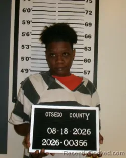 Mugshot of Shawnta Monique Thompson booked in Otsego County, New York on August 18, 2026