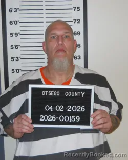 Mugshot of JEFFREY JOHN DOWNEY booked in Otsego County, New York on April 2, 2026
